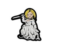 Chucky and Tiffany Horror Halloween PVC Morale Patch Set, Glow in the Dark, Tactical Hook Backing Badges (Color-b)