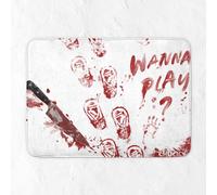 Chucky Dagger Bath Mat in White | Size: 700mm x 500mm Chucky White 700mm x 500mm