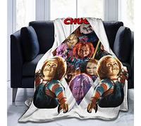 Chucky Doll Throw Blanket Luxury Fleece Blanket for Bed Farmhouse Outdoor Living Room for All Season