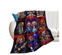 Chucky Flannel Blanket Air Conditioner Blanket Horror Movie Lightweight Soft Throw Blanket for Couch Bed Sofa 50"x60"