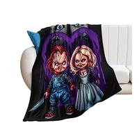 Chucky Flannel Blanket Air Conditioner Blanket Horror Movie Lightweight Soft Throw Blanket for Couch Bed Sofa 50"x60"