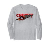 Chucky Halloween Design Creepy Eye Horror Long Sleeve T-Shirt