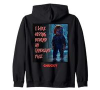 Chucky Hiding Behind An Innocent Face Zip Hoodie