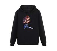 Chucky Hoodies Long Sleeve Pullover Loose Hoody Mens Sweatershirt Size S Black