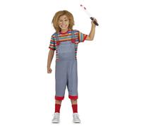 Chucky Killer Doll Halloween Movie Kids Fancy Dress Boys Costume Childs Outfit