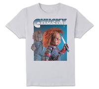 Chucky Nasty 90's Men's T-Shirt - White | Size: Small Chucky White S