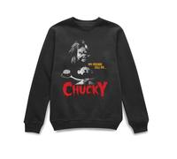 Chucky Official My Friends Call Me Sweatshirt - Black in White | Size: 2XL Chucky White 2XL