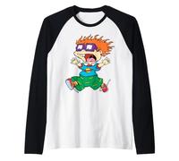 Chucky Running Away Center Design Raglan Baseball Tee