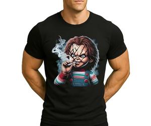 Chucky Smoke Weed Halloween Costume Outfit Men's T-Shirt, black, L