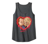 Chucky & Tiffany Bleeding Heart Tank Top, Women, Dark Heather Grey, Medium