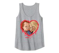 Chucky & Tiffany Bleeding Heart Tank Top, Women, Heather Grey, Large