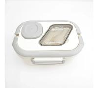 CHUDANN Portable Insulated Lunch Box, Sealed Fresh-Keeping Lunch Box, Double-Layer Household Bento Box, for Microwaveable (Color : White)