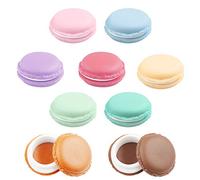 Chudian 18 Pieces Mini Macaron Storage Cases, Colorful Macaron Shape Storage Box Cute Jewellery Storage Box Portable Mini Macaron Organizers for Earrings Necklaces Pills