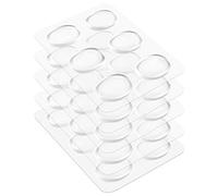 Chudian 30 Pieces Drum Dampers, Clear Drum Damper Gel Pads Silicone Drum Pads Soft Drum Mute Gel Drum Silencer Pads for Drums Tone Control (Transparent)