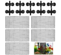 Chudian 5 Pieces Aquarium Dividers, Black Fish Tank Isolate Board Aquarium Filter Grid Plastic Filtration Plate Fish Tank Divider Tray with 10 Pieces Sucker Clips (30 * 15CM)