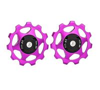 CHUDOU Bicycle Jockey Wheels,MTB Pulley Guide 11T/13T Bicycle Rear Derailleur Pulley - Aluminum Alloy Guide Wheel Compatible with 4Mm/5Mm Axles for Mountain And Road Bikes(Purple,11T)