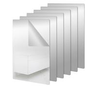 CHUENKUK Pack of 6 Self-Adhesive Acrylic Mirrors, 20 x 30 cm, Frameless Wall Mirror, A4 Self-Adhesive Flexible Mirror for Living Room, Bedroom, Gym