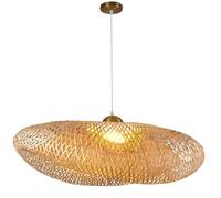 CHUERAK Bird's Nest Design Natural Wicker Rattan Hanging Lights Handmade Woven Bamboo Pendant Light Boho Style Chandeliers Lighting E26 Rural Creative Weaving Lantern For Kitchen Dining Room Living Ro