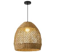 CHUERAK Natural Water Plants Woven Pendant Light Fixtures Rustic Basket Lampshade Chandelier Chinese Wicker Hanging Lamp Handmade Weaving Hanging Ceiling Lights For Kitchen Island Dining Living Room B