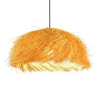 CHUERAK Southeast Asian Weaving Bamboo Lampshade Nordic Rattan Pendant Lighting Domed Shape Light Lantern Japanese Wicker Light Fixtures for Dining Living Bedroom Kitchen Farmhouse