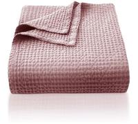 CHUFFED 100% Cotton Waffle Blanket 150x200cm Soft Lightweight Throw Blanket for All Season- Perfect Blanket Layer for Couch Bed Sofa - Elegant Home Decoration - Twin/Double Size-Loran violet