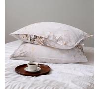 CHUFFED 100% French Linen Pillow Cases Watercolor Peony Print, Farmhouse Floral Stone Washed Pillow Shams with Envelope Closure Soft Breathable Vintage Pillow Covers for Decor,20x30 inches