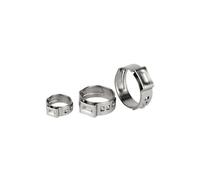 ChuFort 50 PCS Single Ear Stainless Steel Cinch Clamp Rings 5.3-29.6mm for Pipe(9.4-11.9mm)