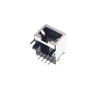 ChuFort Shielded RJ45 8P8C PCB Jack Right Angle Through Hole Network Connector(56-8P8C-1X1P-D,5Pcs)