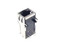 ChuFort Shielded RJ45 8P8C PCB Jack Right Angle Through Hole Network Connector(RJ45-8P8C-1x1P-L,20Pcs)