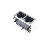 ChuFort Shielded RJ45 8P8C PCB Jack Right Angle Through Hole Network Connector(RJ45-8P8C-1x2P-D,5Pcs)