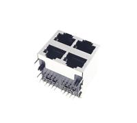 ChuFort Shielded RJ45 8P8C PCB Jack Right Angle Through Hole Network Connector(RJ45-8P8C-2X2P,2Pcs)