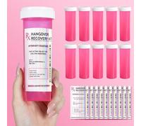 Chug Buddy Set of 10 Large Pink Pill Bottles for DIY Hangover Kits - Empty Bottles for Hangover Kit Supplies, Valentines Day Gifts, Bachelorette Party Favors, 21st Birthday & Bridesmaids Gifts