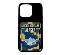 Chugach Mountains Alaska Flag Vintage Mountain Travel Art Case for iPhone 15 Pro Max
