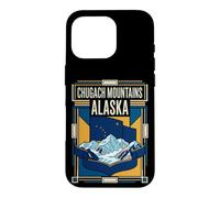 Chugach Mountains Alaska Flag Vintage Mountain Travel Art Case for iPhone 16 Pro