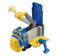Chuggington EU890102 Pop Brewster | 2-in-1 Surprise Transformation Toy | Free-Rolling Wheels | 5 Inch Scale | Ages 3 & Up, Blue and Yellow