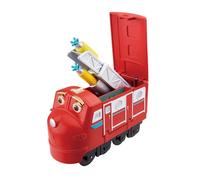 Chuggington Pop Wilson | Surprise Transformation Train Toys for 3 Year Old | Free-Rolling Wheels | 5 Inch Scale | Red