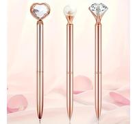 CHUGUIHAU Crown Flowing Sand Metal Ballpoint Pen Combination Set Office Stationery Student Supplies, Press Neutral Pen to Write Smooth and Stretchable Ballpoint Pen