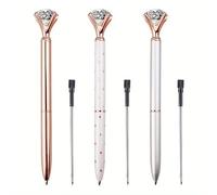 CHUGUIHAU Crown Flowing Sand Metal Ballpoint Pen Combination Set Office Stationery Student Supplies, Press Neutral Pen to Write Smooth and Stretchable Ballpoint Pen