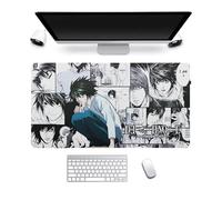 Chukamalilayi Death Note Mouse Pad Anime Mouse Mat Light Yagami/L/Ryuuku Printed Gaming Computer Keyboard Pad Laptop Mat Water-Resistant Mousepad for Office Student Desktop (1, 80 * 30cm)