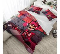 Chukamalilayi Hazbin Hotel Bedding Set, Vaggie/Angel Dust/Alastor Duvet Cover Set Super Soft Microfiber Bedding Quilt Cover with Pillowcases (type1, Double/200 * 200cm)