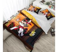 Chukamalilayi Hazbin Hotel Bedding Set, Vaggie/Angel Dust/Alastor Duvet Cover Set Super Soft Microfiber Bedding Quilt Cover with Pillowcases (type6, Single/135 * 200cm)