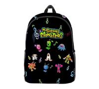 Chukamalilayi My Singing Monsters Schoolbag Anime Game 3D Manga Graffiti Printing Cartoon Student Bookbag Backpack Daypack Gift for Students Teens (typ8)