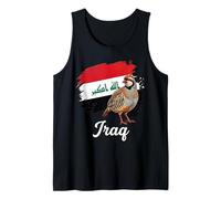 Chukar Partridge Iraq Flag National Bird Art Tank Top