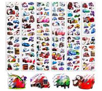 Chukua 12 Sheets Cartoon Stickers, 3D Puffy Stickers for Children, Anime Stickers for Party Bags, Cartoon Stickers for Boys for Skateboard, Laptop, Scrapbook, Bike, Wall