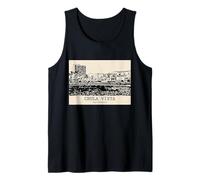 Chula Vista California Vintage Skyline Drawing Tank Top
