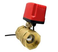 CHULKJFX 1/2'' 3/4'' 1'' 1-1/4'' 2 Inch 2 Way Brass Electric Ball Valve IP65 Waterproof Motorized Ball Valve 8 N.M Big Metal Motor(220vac-cr02,DN40)