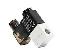 CHULKJFX Air Solenoid Valves 2V025-08 2 Position 2 Port 1/4" Normally Closed Valv Pneumatic Solenoid Valve 12V 24V 110V 220V Volt(Wire W Btpc1002,Silver)