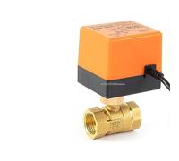 CHULKJFX DN15/DN20/DN25/DN32 AC 220V Brass Electric Motorized Thread Ball Valve 2-Way 3-Wire DC 12V Solenoid Water Valve with Actuator(12v,DN32)