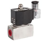 CHULKJFX Piston Type Antiseptic Acid Solenoid Valve Stainless Steel Normally Closed Water Liquid Oil Gas Steam 2 Way Valves 150 C 1Pcs(Dc 12v,3/8 Inch)