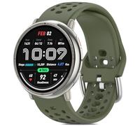 CHULN Strap Compatible with Amazfit Active 2/Active/Garmin Vivoactive 5/Amazfit GTS/GTS 2/2 Mini, 20 mm Adjustable Breathable Silicone Replacement Strap for Smartwatch.(No Host), army green
